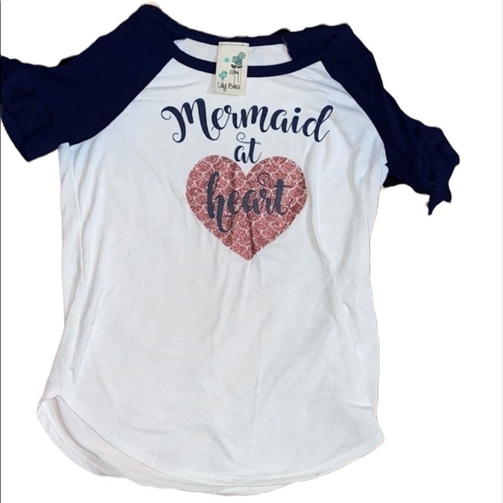 •LILY BLEU & BTWEEN• a bundle of 2/mermaid tees size 10/12 for little girls.